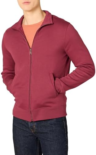 Amazon Essentials Mens Mock Neck Fleece Zip Up Sweatshirt