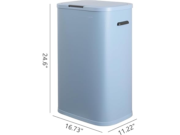 happimess Tammi Kitchen 14.5-Gallon Slim Metal  Trash Can