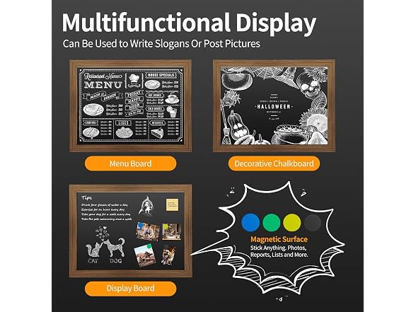 SHANTRA 36"x24" Magnetic Chalkboard -