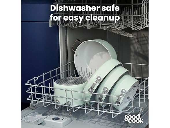 GoodCook Ceramic Cookware Set 5-Piece Sage Green