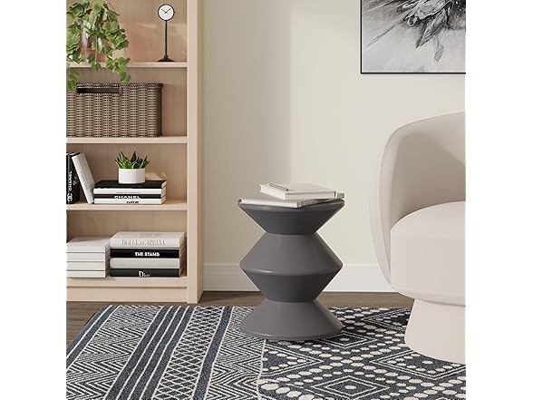 LeisureMod Aura Plastic Side Table