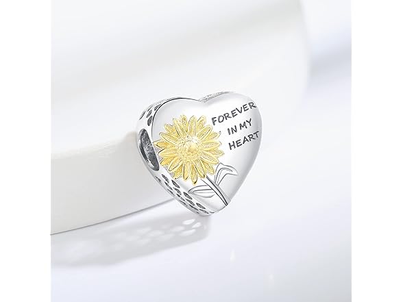 CLYQCL 925 Sunflower Charms Fit Pandora
