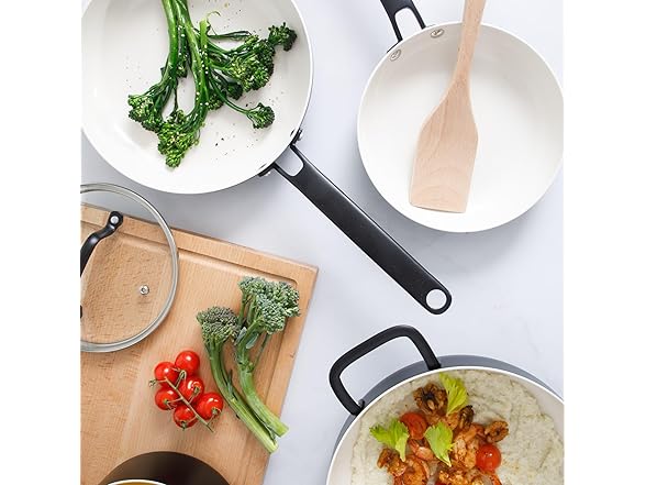 Martha Stewart Ceramic Interior 12 Piece Cookware set