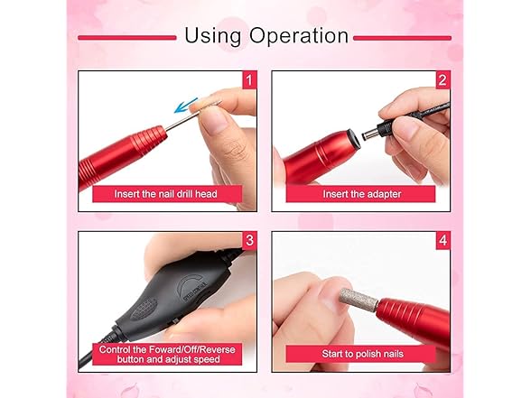 OVX Electric Nail Drill, Professional Portab