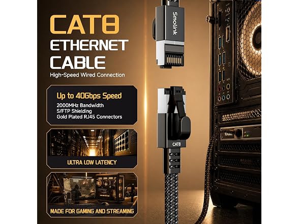 Smolink 100ft Cat 8 Ethernet Cable