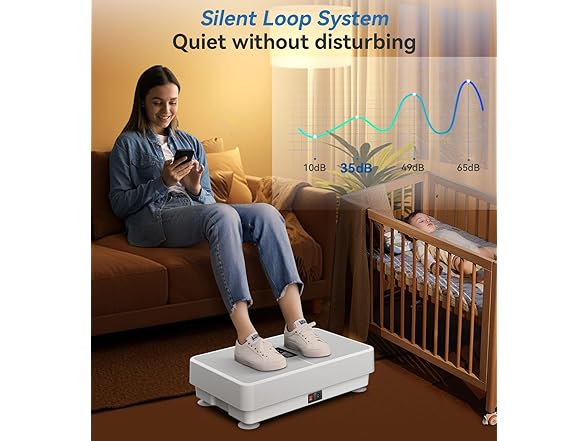 POWET Vibration Plate Exercise Machine for Weight Loss, Wouk (Open Box)