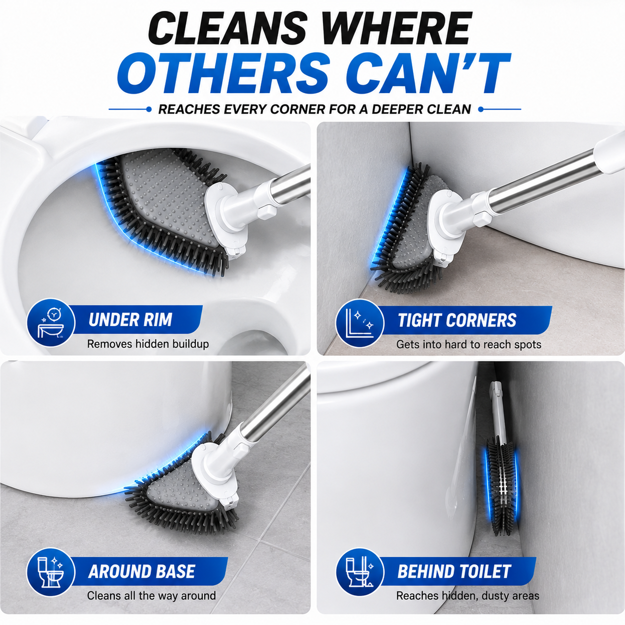 Silicone Toilet Brush and Holder Set - Gallery 8
