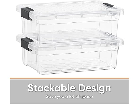 Superio Clear Small Storage Boxes with Lids, 2.3 Quart 36 Pack