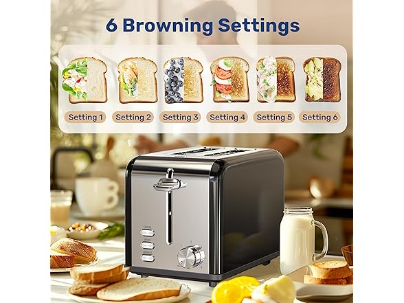 YSSOA 2-Slice Stainless Steel Toaster