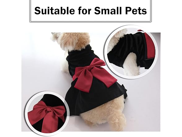 Dog Dress with Bowknot, Fashional All Weathe