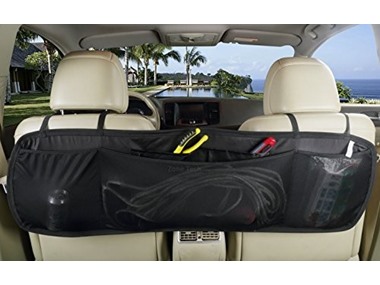 $9.99 Zone Tech Black Large Flat Back Seat Organizer dealfomo