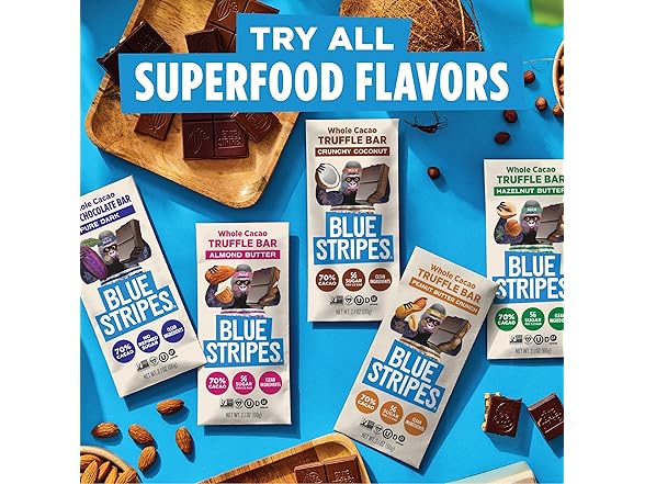 Blue Stripes Almond Butter Cacao Bars 2.