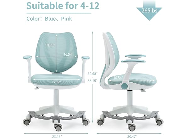 HOMEFUN BC3073526079827 Kids Desk Chair
