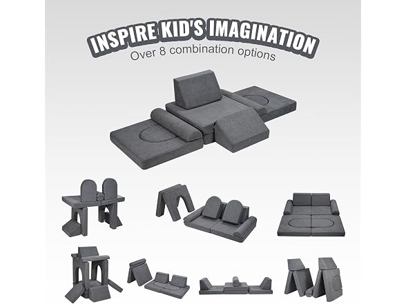 VEVOR Kids Couch, 10Pcs Modular Kids