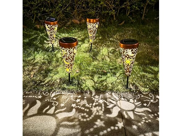 DIBIEECN 6 Pack Sun & Moon Solar lights
