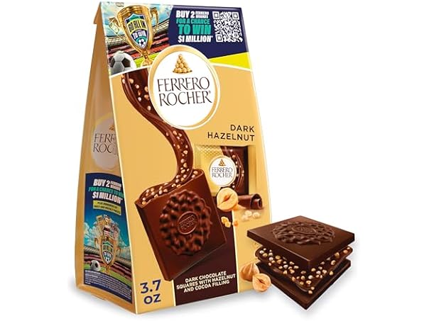 $3.99, Was $6.49, 38% Off! Ferrero Rocher Dark Hazelnut Squares 3.7 dealfomo