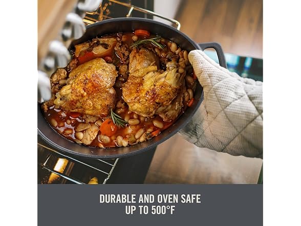 Zakarian by Dash Nonstick Cast Iron Double Dutch Oven