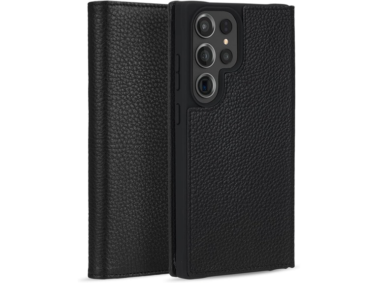 Case-Mate Samsung Galaxy S23 Ultra Black Leather Wallet Folio Phone Cover