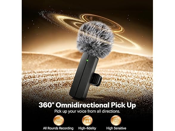 PGDLOF 3 In 1 Wireless Mini Microphone