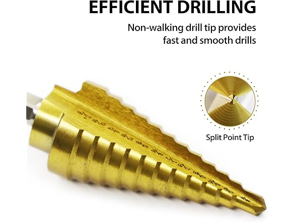 talaze TALAZE Step Drill Bits 3 PCS of High-Sp