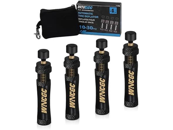 4 Pcs Tire Deflator Valve Kit, 10-30 PSI