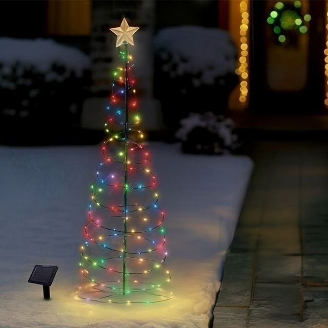 MERRYLITE Solar LED Metal Christmas Tree - Gallery 28
