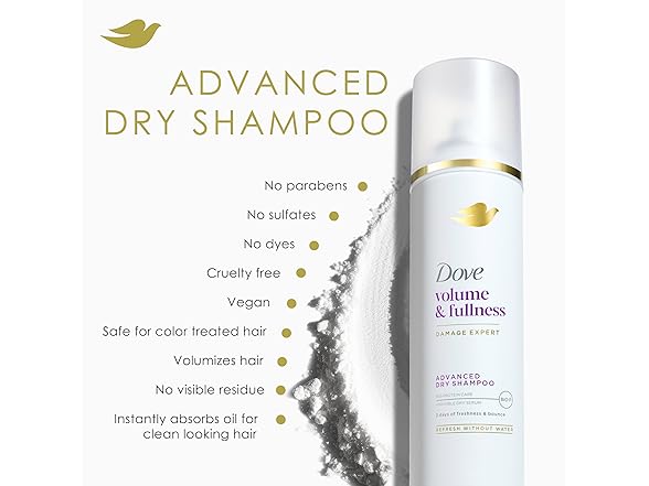 (2 Pack) Dove Dry Shampoo 2 Count