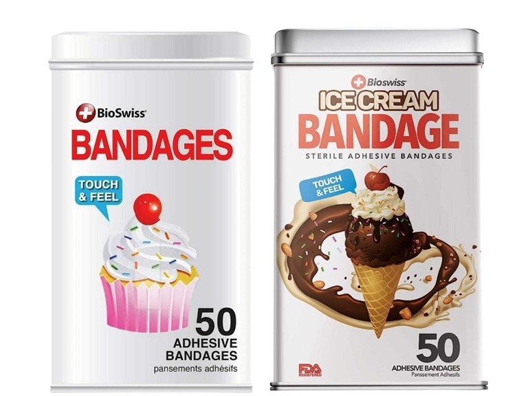 2Pk Food Shaped Self Adhesive Bandages