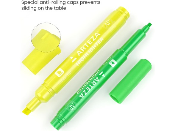 ARTEZA Highlighters Assorted Colors, 60-ct