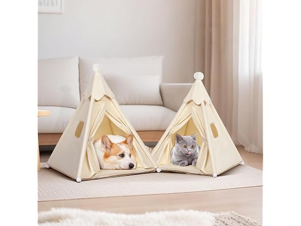 LOOBMBNS Standard Cat & Mini Dog Teepee Tent House