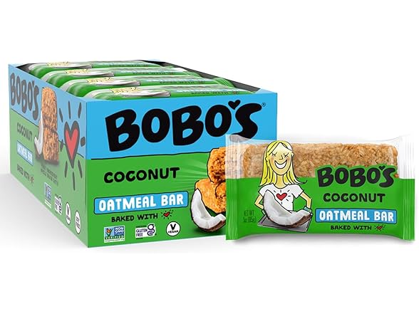 12PK Bobo's Coconut Oat Bars, Gluten Free, Non-GMO