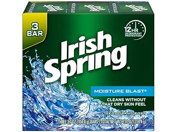 Irish Spring Moisture 3.7oz (3pk)