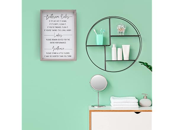 Bathroom Rules Wall Décor