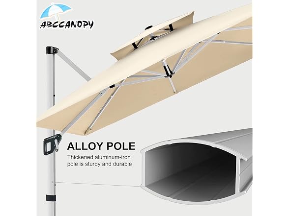 ABCCANOPY 10FT Cantilever Patio Umbrella