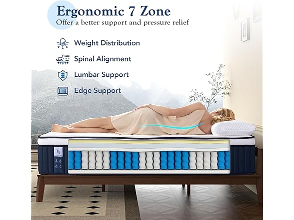 DIGLANT Hybrid Memory Foam Queen Mattress