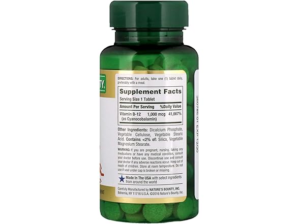 Nature's Bounty B-12 1000mcg, 200ct