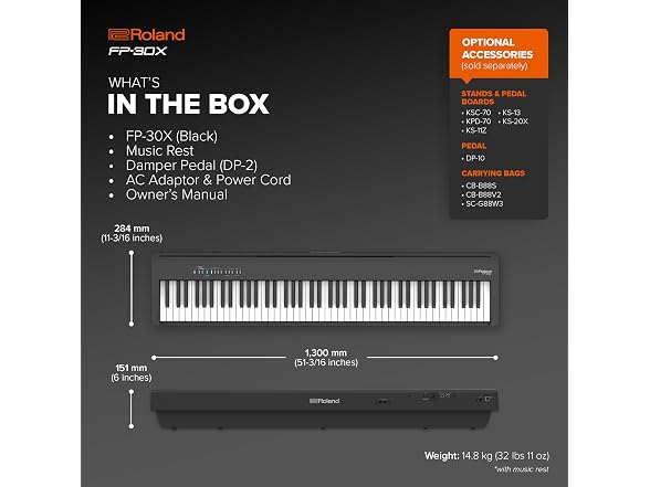 Roland FP-30X Digital Piano with Speaker