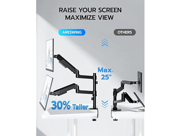 ARES WING Dual Monitor Mount