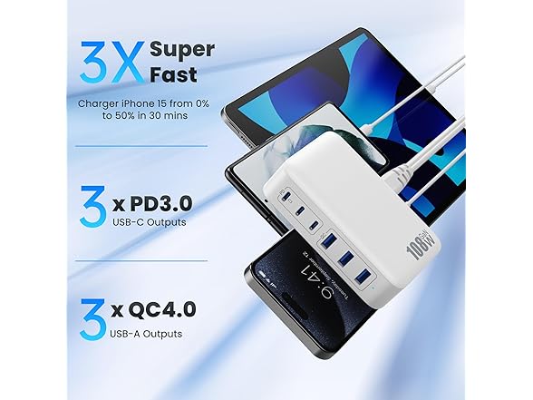 108W USB C Charger Block Station - Gallery 4