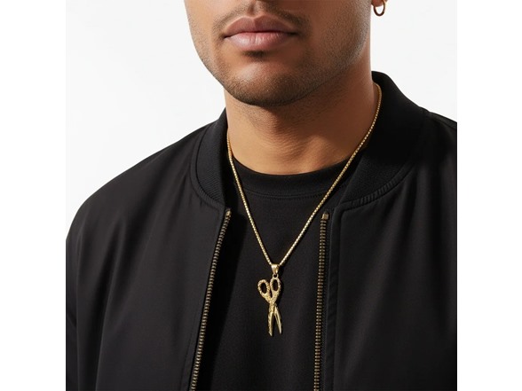 Rope Chain With Scissor Pendant