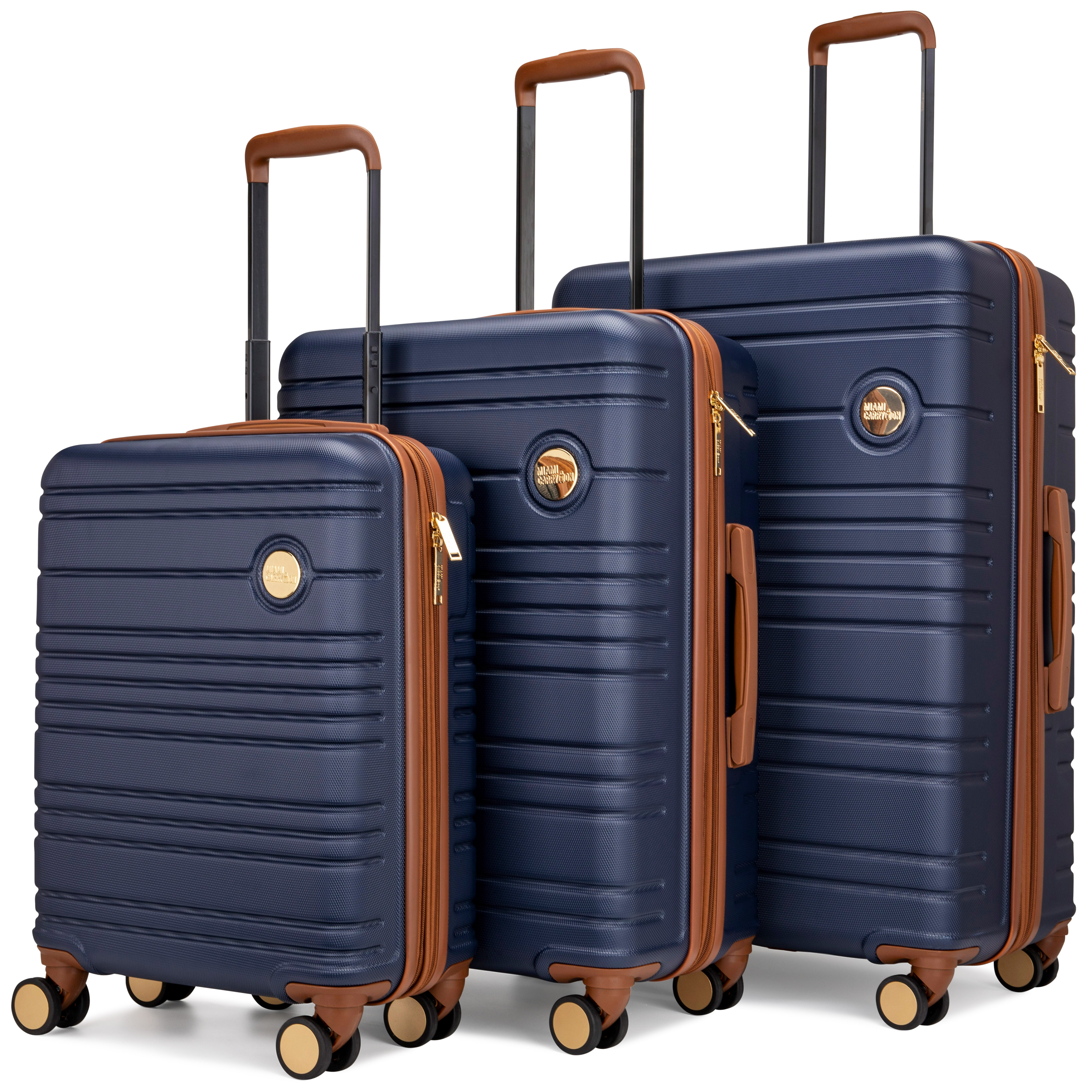 Brickell 3Pc Retro Spinner Luggage Set - Gallery 11
