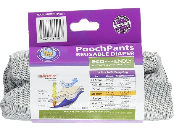 PoochPad PoochPant Diaper, Medium