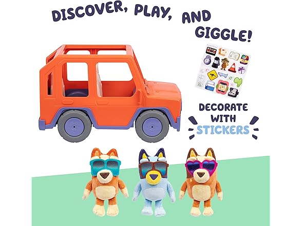 Bluey Big Heeler 4WD and Family Toddler Toy Car