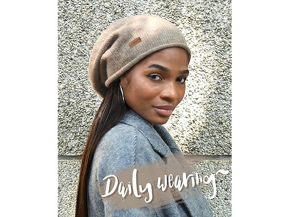 FURTALK Slouchy beanie-Mixed Brown