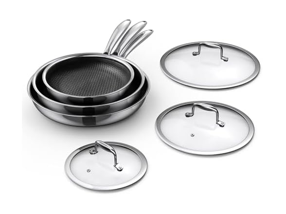 Hybrid Nonstick 6-Piece Frying Pan Set