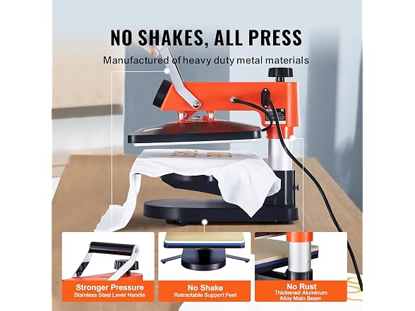 5-in-1 Heat Press Machine, 12" x 15" Fast