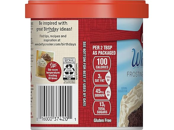 Betty Crocker Gluten Free Whipped Cream Cheese Frosting