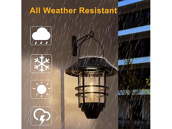 2 Pack Solar Lanterns Outdoor