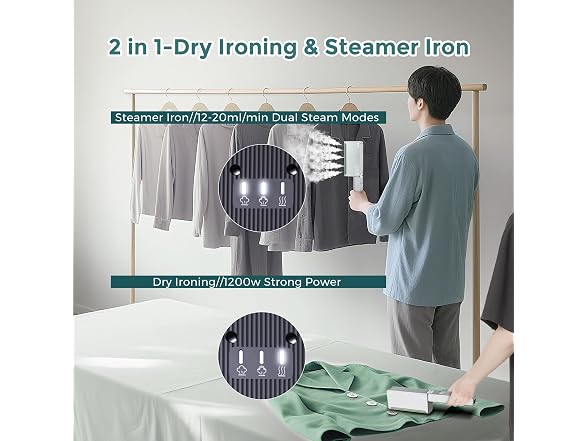 ELORTI 1200W Travel Steamer for Clothes Portable Mini