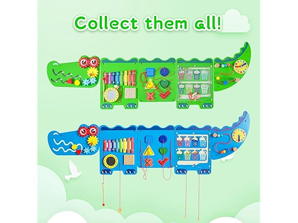 Crocodile Sensory Toys Activity Wall Panels